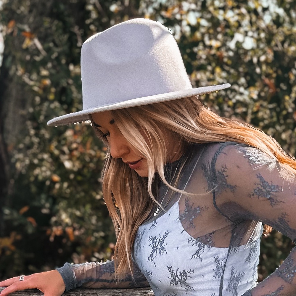 Universal Thread Light Gray Fedora Hat